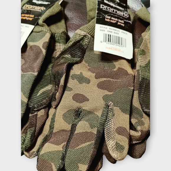 3 Wells Lamont Promark Cool Mesh Black Hob-nob Jersey Camo Gloves - Picture 3 of 6
